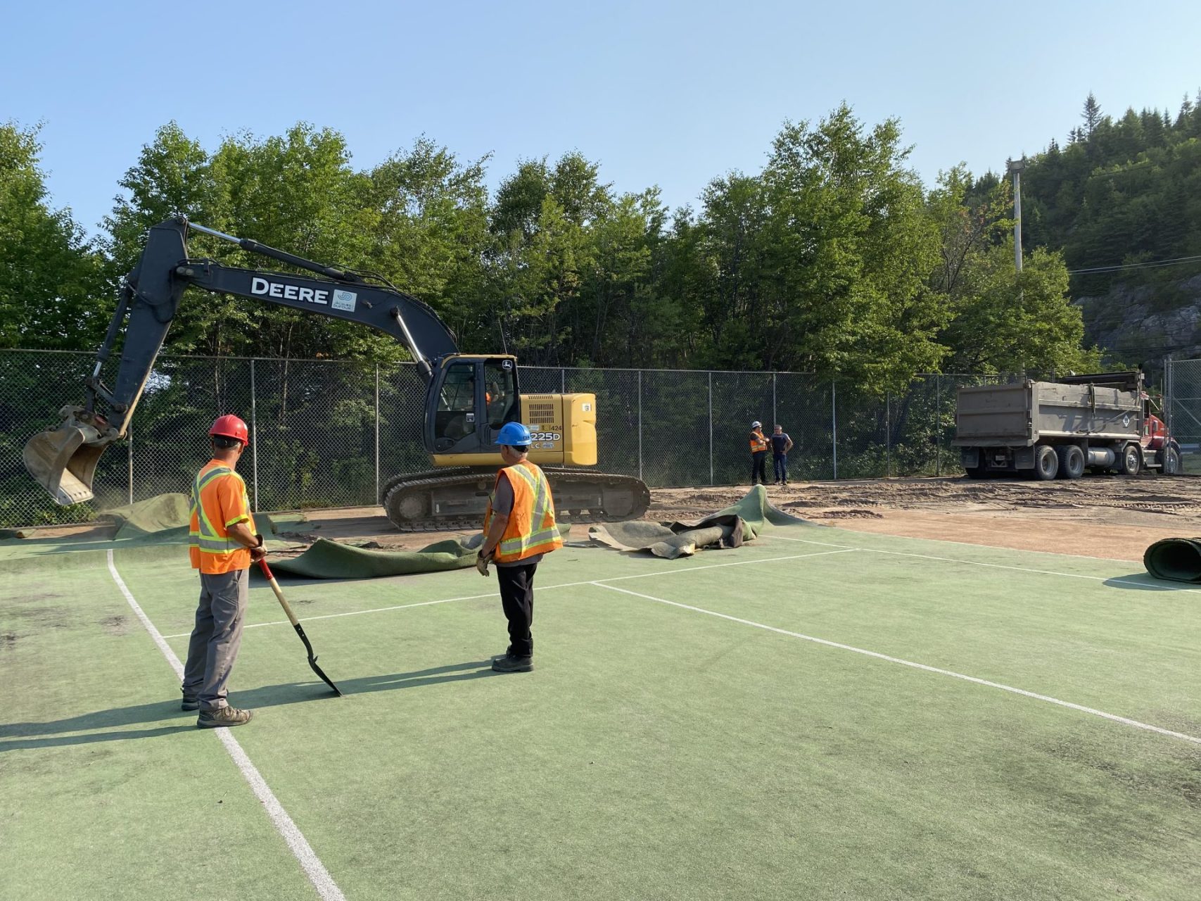 Réfection des terrains de tennis à Saint-Georges